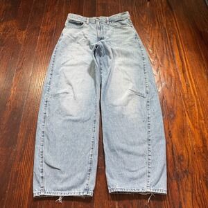 Levis Cinch Barrel Jeans Womens 30x31 Blue Faded Distressed 90s Boho **READ**